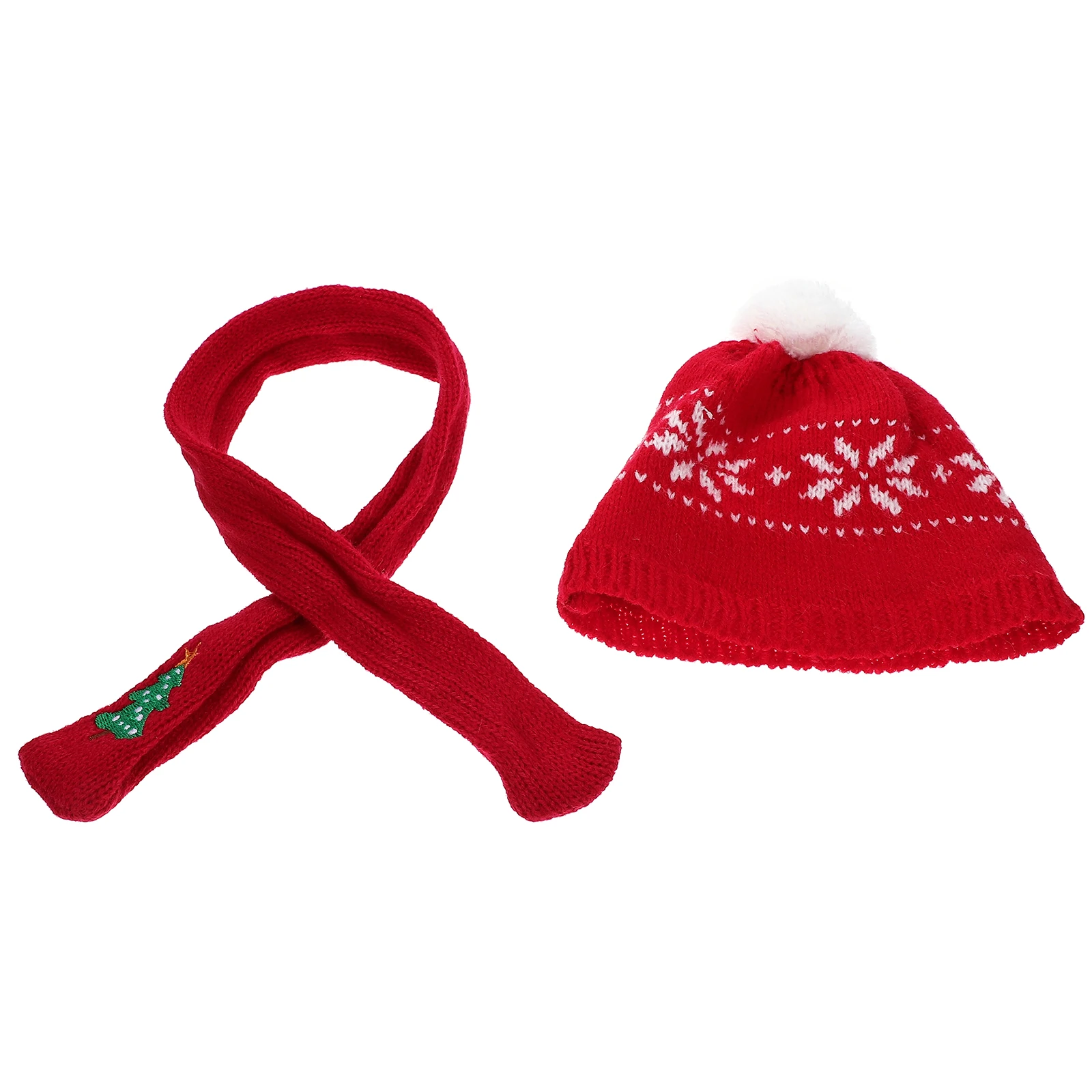 1Set Christmas Snowman Mini Knit Hat Scarf Soft Wool Yarn Christmas Decoration Miniature Scarf Xmas Party Supplies Wine Bottle