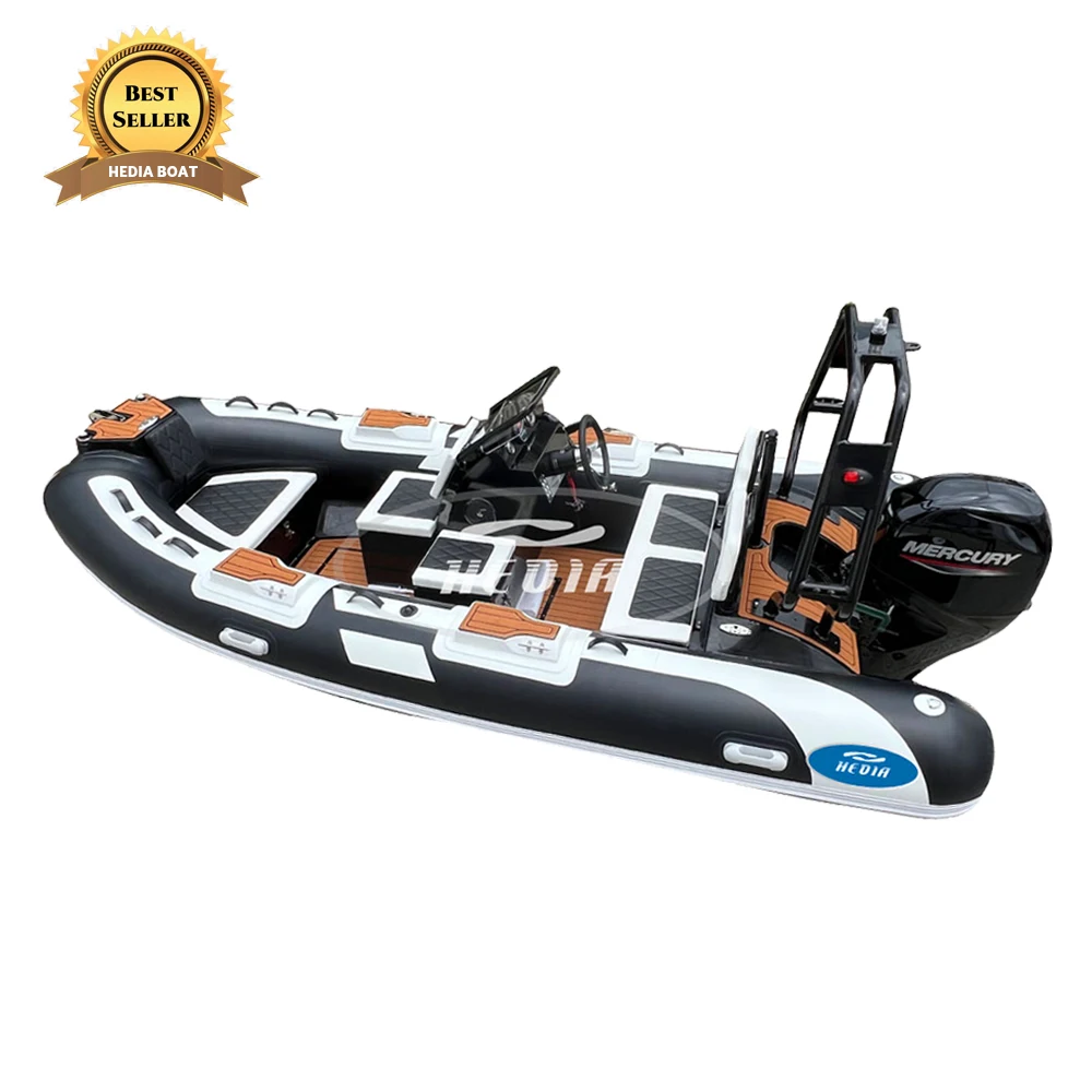 Best Selling CE 6 Capacity High Speed Rib 360 390 Orca Hypalon Deep-v Aluminum Rigid Hull Inflatable Rib Boat for Sale