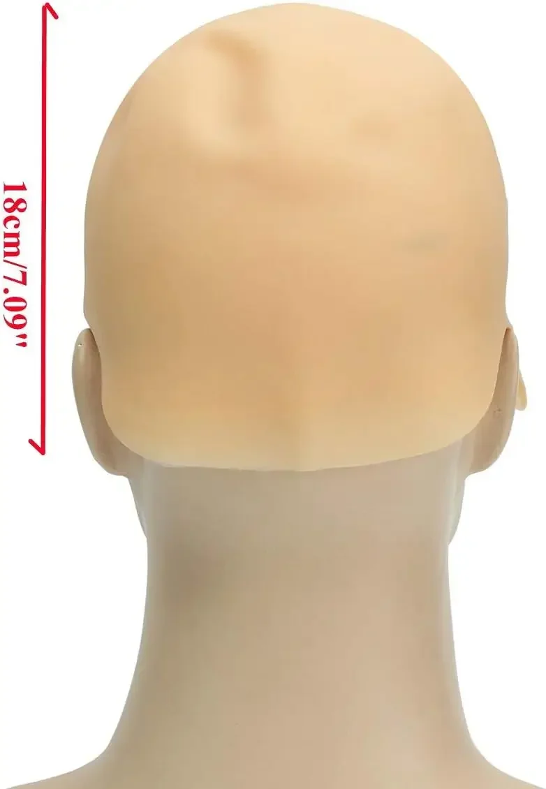 أنيمي الاصطناعية سميكة أصلع الرأس ، بدون شعر ، الجمجمة وهمية ، فستان فاخر ، زي ، قبعة تأثيري ، الرجال ، السيدات ، حزب هالوين