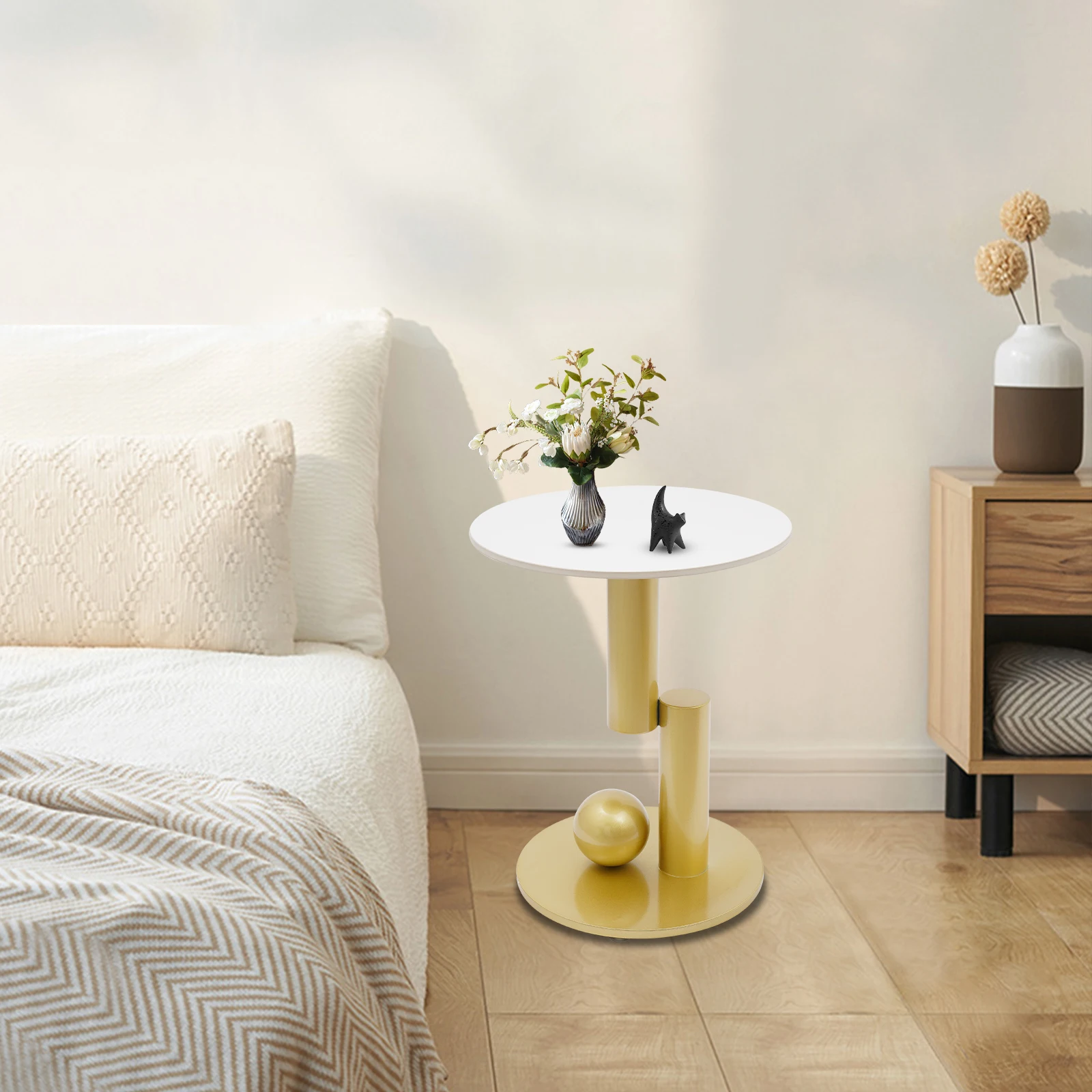 Table basse moderne pour le salon, table centrale circulaire unique