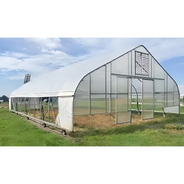 2025년 야외 차광 필름 온실, 채소 재배용, 단일 유닛 지상 설치형 온실