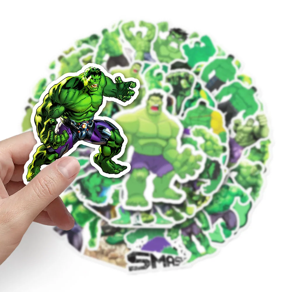 10/30/50pcs Disney Marvel Avengers Super Hero Hulk Stickers Skateboard Luggage Laptop Car Phone Cool Waterproof Sticker Kid Toy