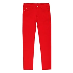 Unisex Michael Jackson Street Thriller Red Pants Modern Dance Jeans Trousers Cosplay MJ Stage Performance Costume Halloween
