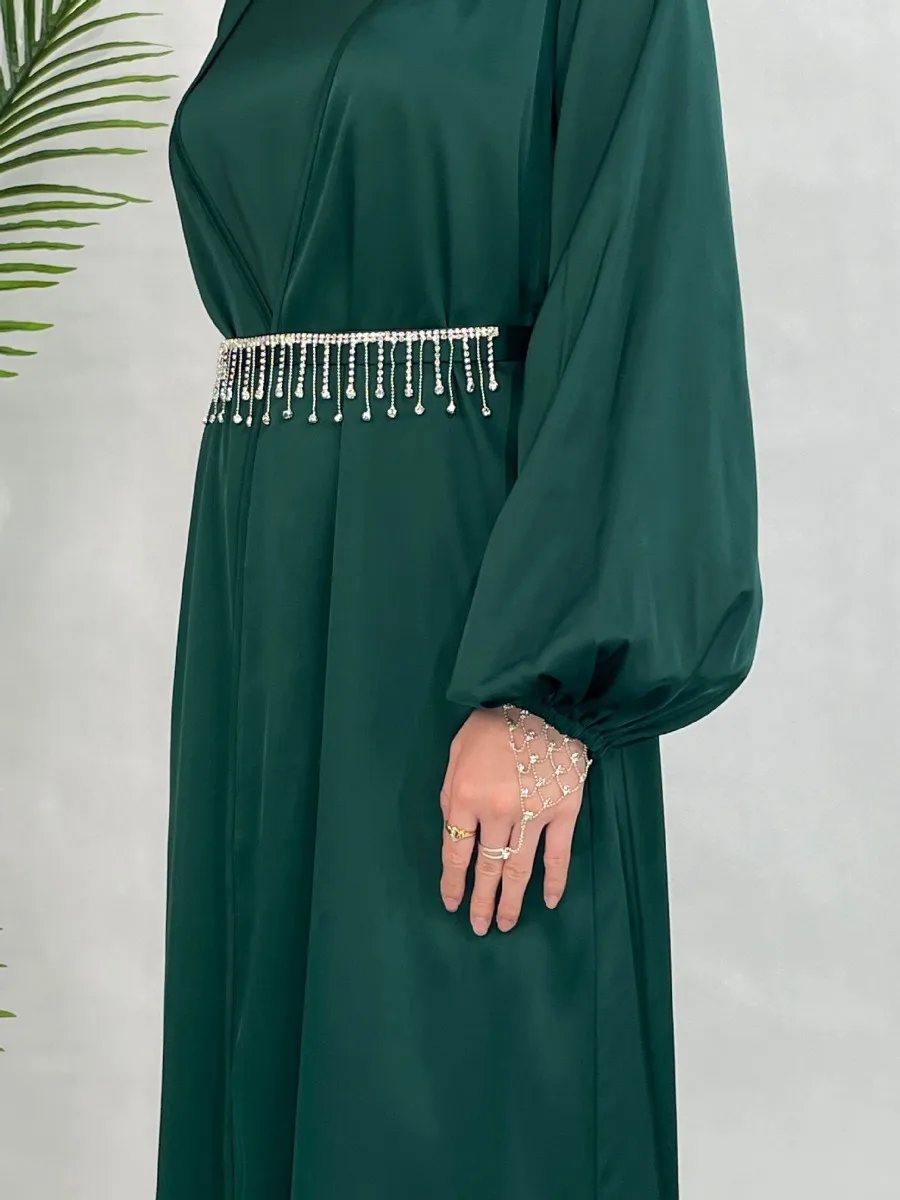 Imagem -05 - Marrocos Vestido de Festa Muçulmano Feminino Abaya Oração Caftan Peça Conjunto Maxi Vestidos Robe Índia Abayas Dubai Longue Vestidos Largos