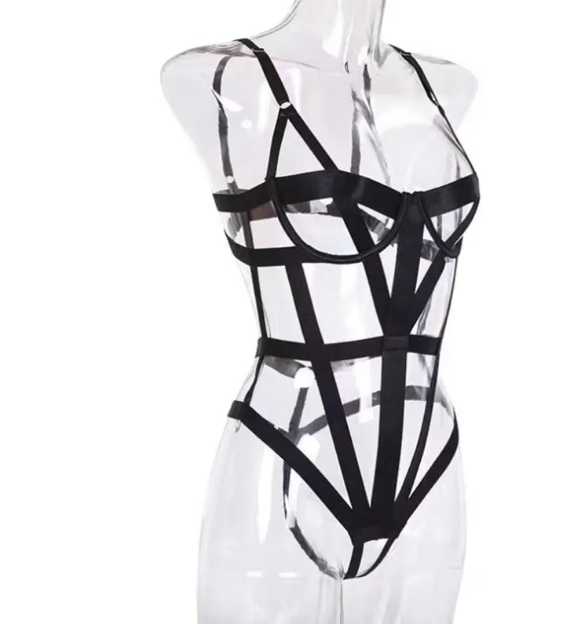 Sexy Exotic Costumes Sensual Lingerie Transparent Bandage Erotic Apparel Porn Goth Mesh Sex Outfit SSexy Lingerie Women Bodysuit