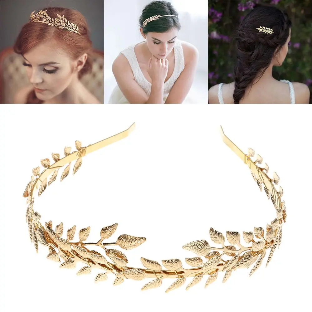 Hair accessories Tiara Bridesmaid Hair Combs Metal Gold Leaf Leaves Hair Bands Bride Headbands Wedding Hair Crown