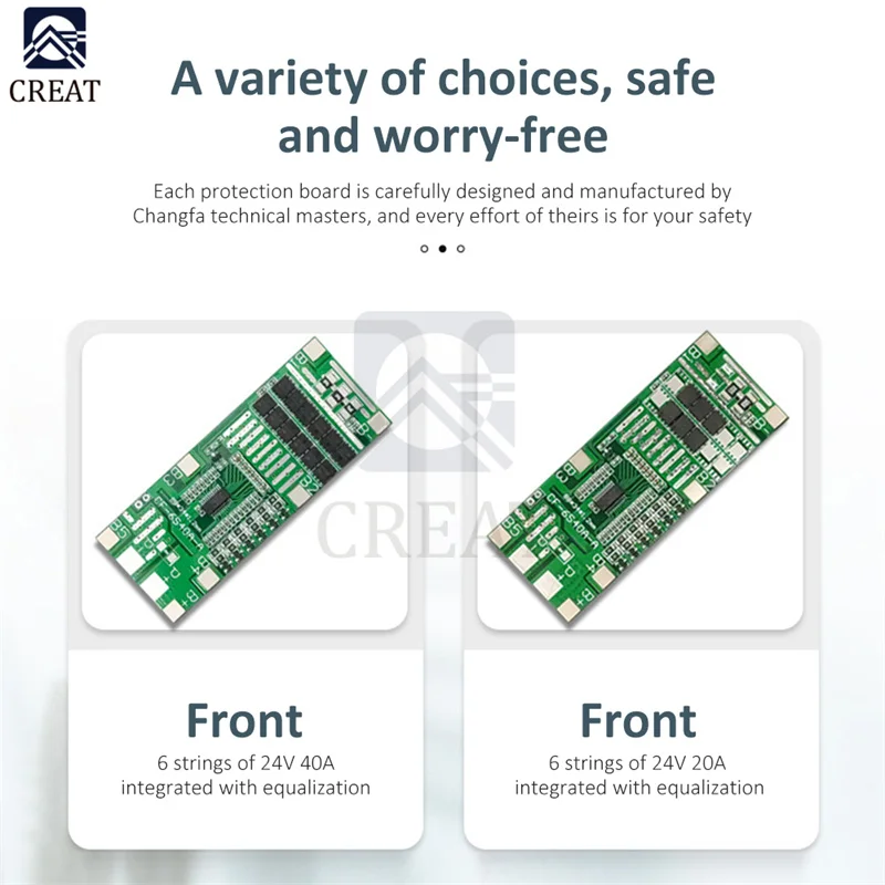 6S 24V 40A 20A 18650 Li-Ion Lithium Battery Poretect Board Solar Lighting ternary Bms Pcb With Balance For Ebike Scooter