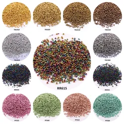 Altın 15/0 japon Seedbeads 1.5mm üniforma metalik bronz yuvarlak Spacer cam boncuk DIY takı yapımı için giysiler aksesuar