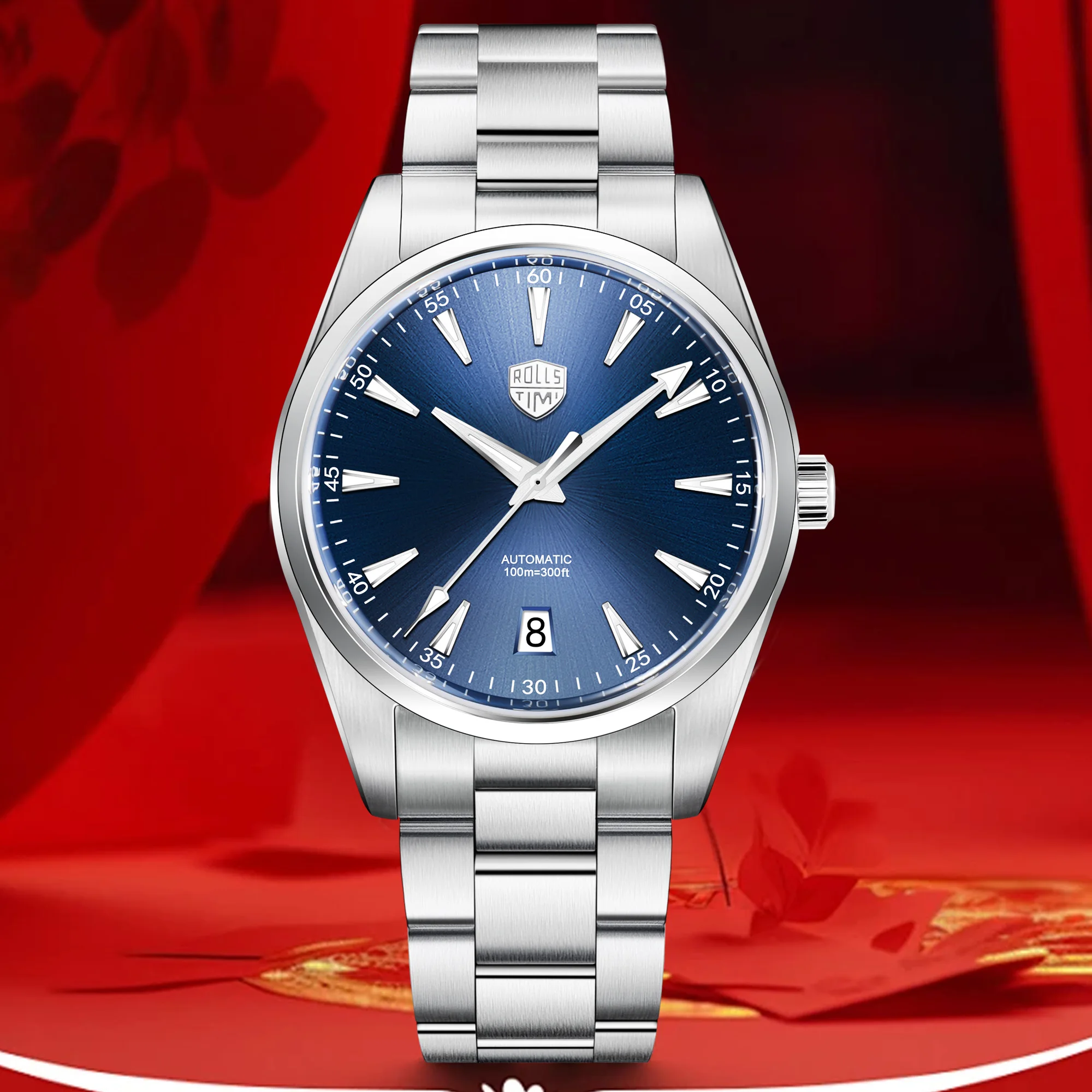 

RollsTimi Men's Watch 2025 New Automatic Wristwatch Luxury Mechanical Watches For Man Shock Resistant Clock Sapphire Mirror Gift
