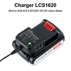 LCS1620 ładowarka akumulatorów litowo-jonowych do Black Decker 10.8V 14.4V 20V Model LBXR20 LB20 LBX20 LBX4020 wiertarka elektryczna narzędzia wkrętakowe