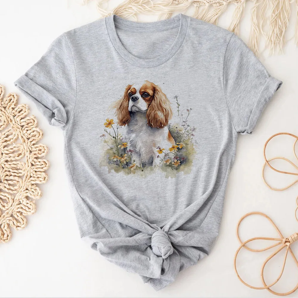 Cavalier King Charles Spaniel Dog Tee women graphic t-shirts girl funny manga harajuku clothing