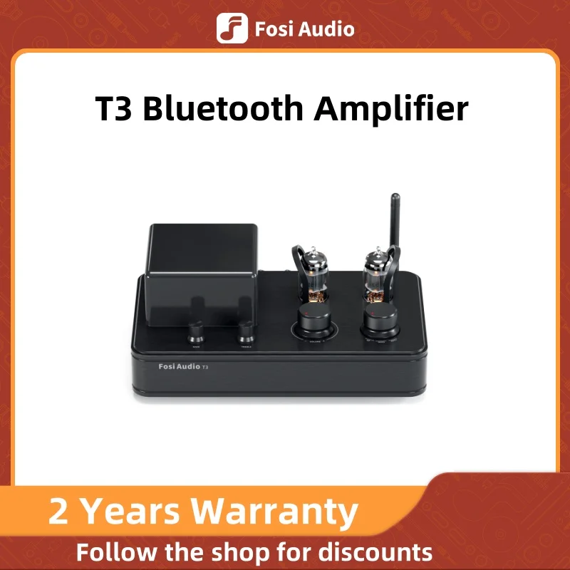 Fosi Audio-AMPLIFICADOR DE RECEPTOR ESTÉREO CON Bluetooth 2,1, amplificador de auriculares con tubo Hi-Fi, Clase AB, 5,0 canales, para altavoces pasivo domésticos