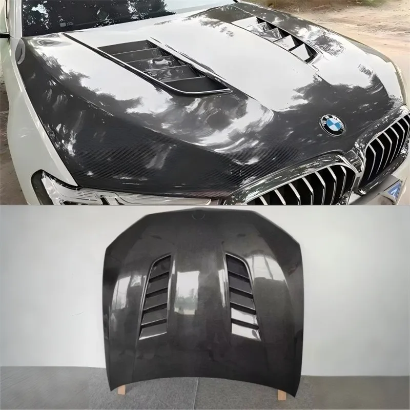 

For Bmw 5 Series G30 G38 525I M5 F90 Carbon Fiber Hood Engine Cover Hood Car Headliner Hood Cover Upgrade Auto Parts Kit