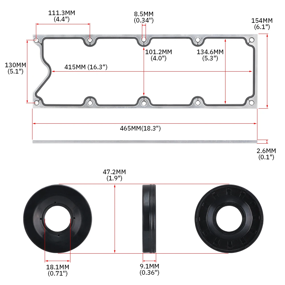 3 vale do motor pan placa de cobertura junta 12558178 para ls1 ls6 lq4 lq9 buick chevrolet gmc hummer pontiac 5.3l 6.0l 5.7l 4.8l