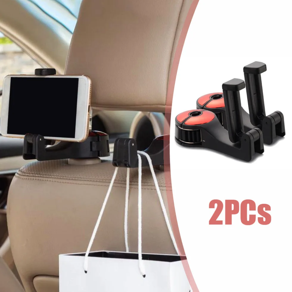 

2pcs Car Seat Stowing Tidying Mounts and Holders Universal Multifunctional Car Rear Seat Phone Holder Auto Interior Accessories