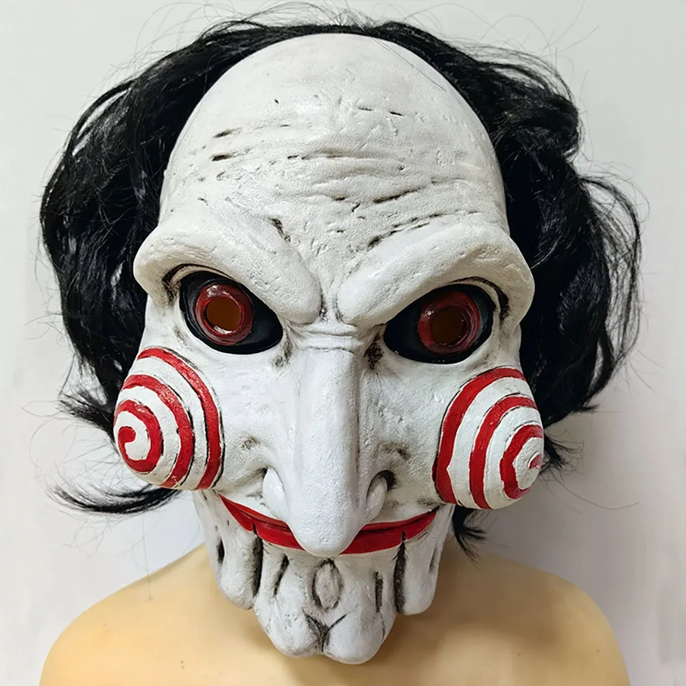 Máscara de Demonio Aterradora de Saw para Cosplay, Máscaras de Saw X Killers, Accesorios de Terror para Disfraces de Halloween, Carnaval y Fiesta de Purim