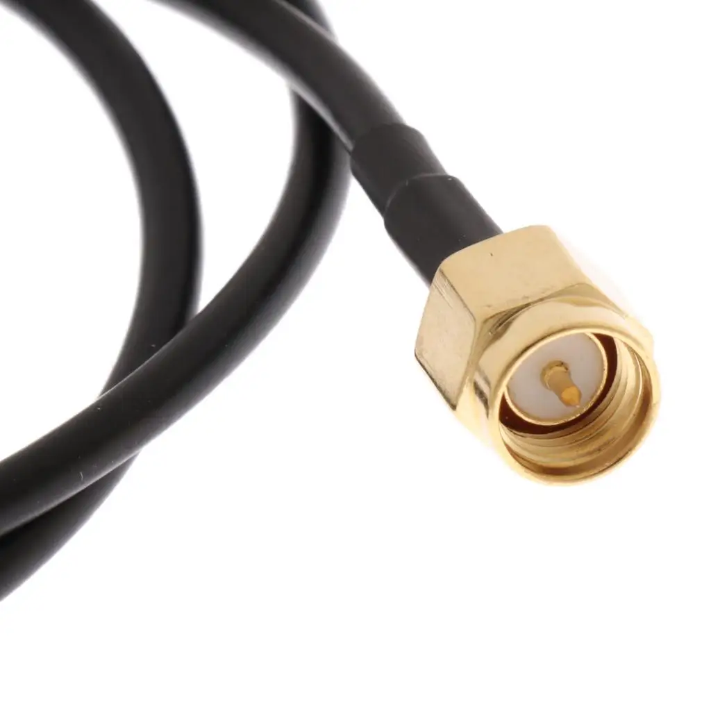 Coaxial RF Cable RG58 Low Loss Pigtail Black N Female to SMA Male Adapter for Network Router Wireless Antenna