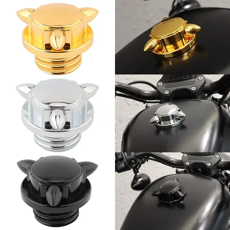 Modified Fuel Tank Cap & Oil Screw Plug for Harley 883 1200, Positive & Reverse Thread Oil Drain Plug, Fits Softail, Dyna, Sport