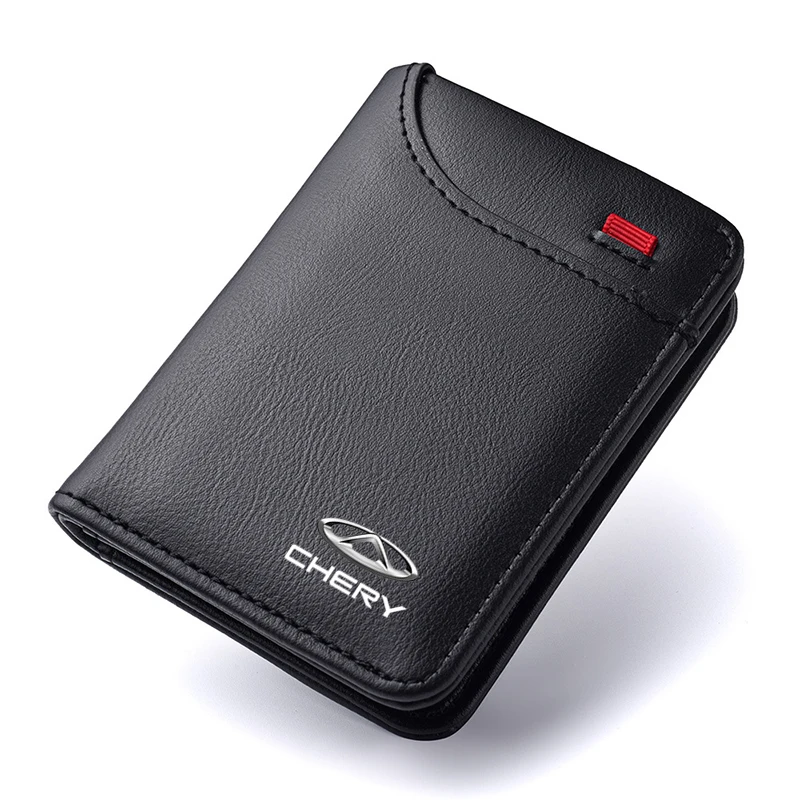 

Men Wallet Car Logo Leather Coin Purse Personalised ID Card Holder For Chery EXEED Omoda5 Omoda C5 S5/GT RX VX TXL LX FX