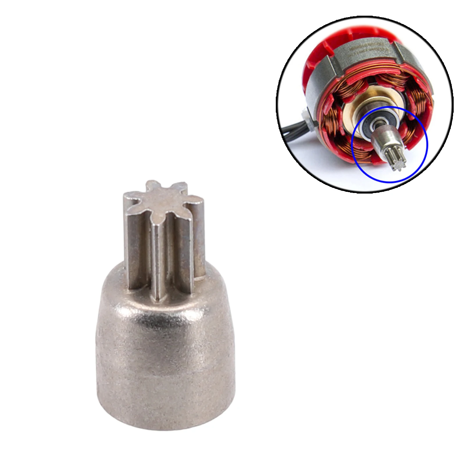 High Quality Brand New Gear 7 Tooth 18.5*11*11mm 4.98mm Shaft Diameter Gear Sleeve Motor Gear Replacement Silver