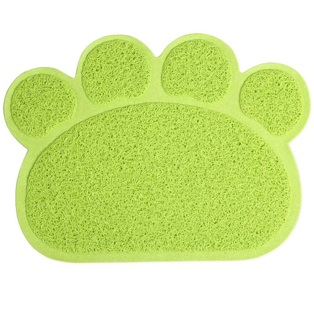 

Cat Litter Mat Non-Slip Pet Paw Shape Dish Bowl Food Water Mat 30x40cm Absorb Dirt Sand for Dog Cat Puppy Kitten