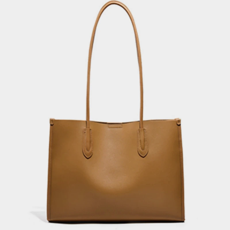 

Hifashion Vintage Genuine Leather Tote Shoulder Bags For Women 2025 Trend Designer Large Capacity Shopping Work Ladies Handbags