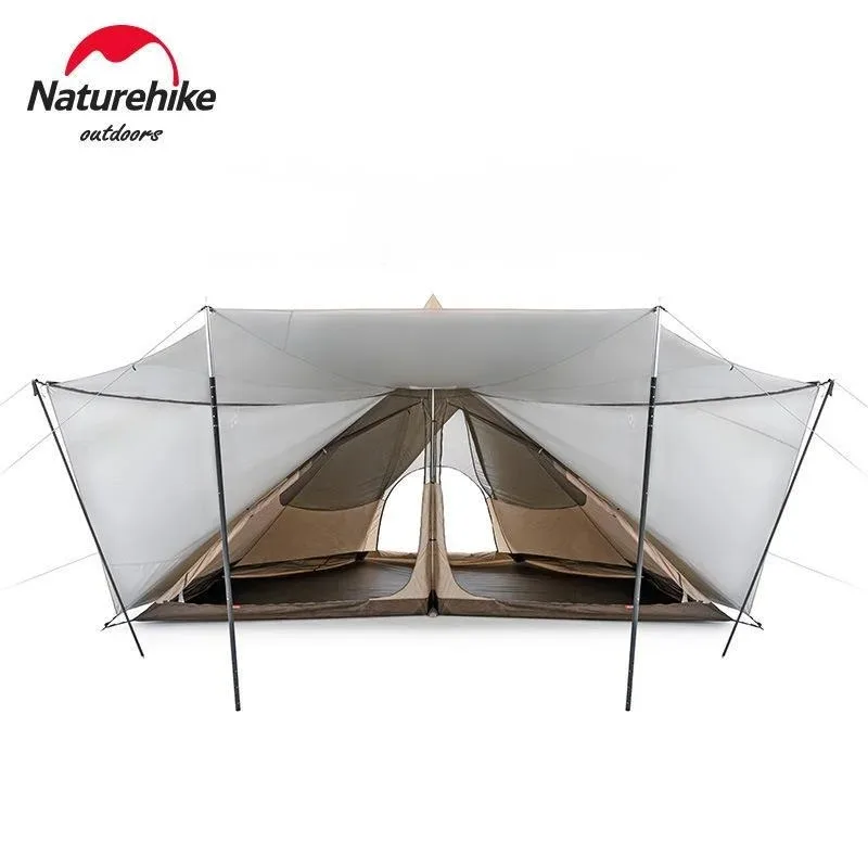 Naturehike Octagonal Pyramid Tent With Snow Skirt Indian Pyramid Tent Outdoor Thickened Stormproof Exquisite Camping Tent UPF50+