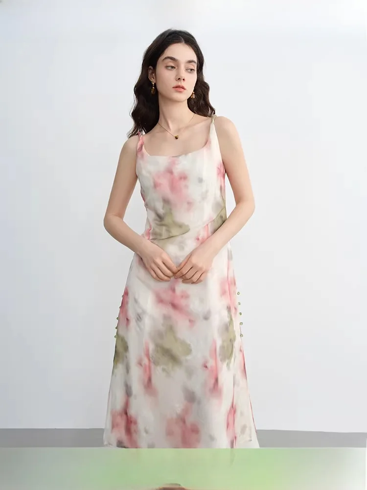 

plus Size Women's Dr Floral adient Velvet Print Summer New Sle Slimming Gown Cake Skirt Sle Mid-Length Svel