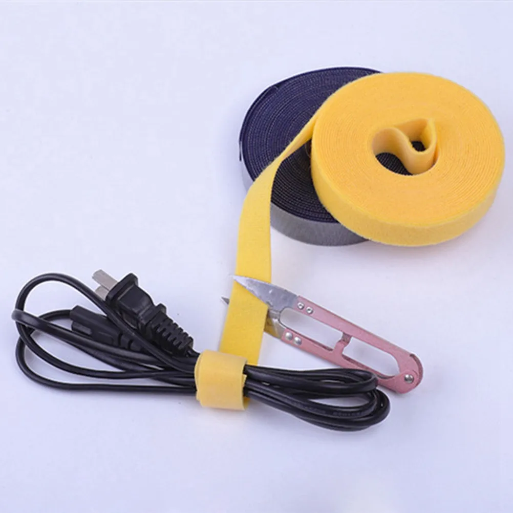 1M Hook and Loop Cable Straps Reusable Adhesive Nylon Fastening Ties for Wire Organizer Cord Management At Home Office School