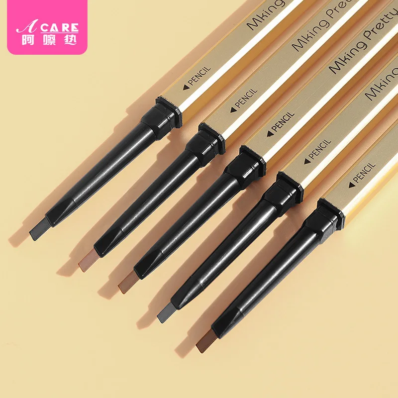 《Eyebrow pencil/small gold bar A1-not easy to decolorize thrush with eyebrow brush to smudge thin head, beginner double head