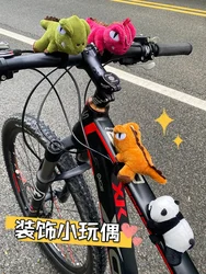 Cute bicycle decoration pendant cute car accessories road car panda dinosaur creative doll decoration automotive accessories