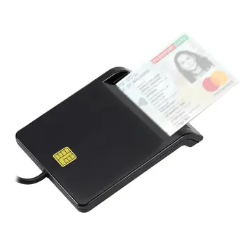 قارئ بطاقات ذكي متعدد الوظائف محمول بمنفذ USB 2.0، سهل الاستخدام وبسعر مناسب، متوافق مع أجهزة الصراف الآلي، وبطاقات الهوية، وبطاقات SIM المصرفية. 12 best sales قارئ الهوية - №6
