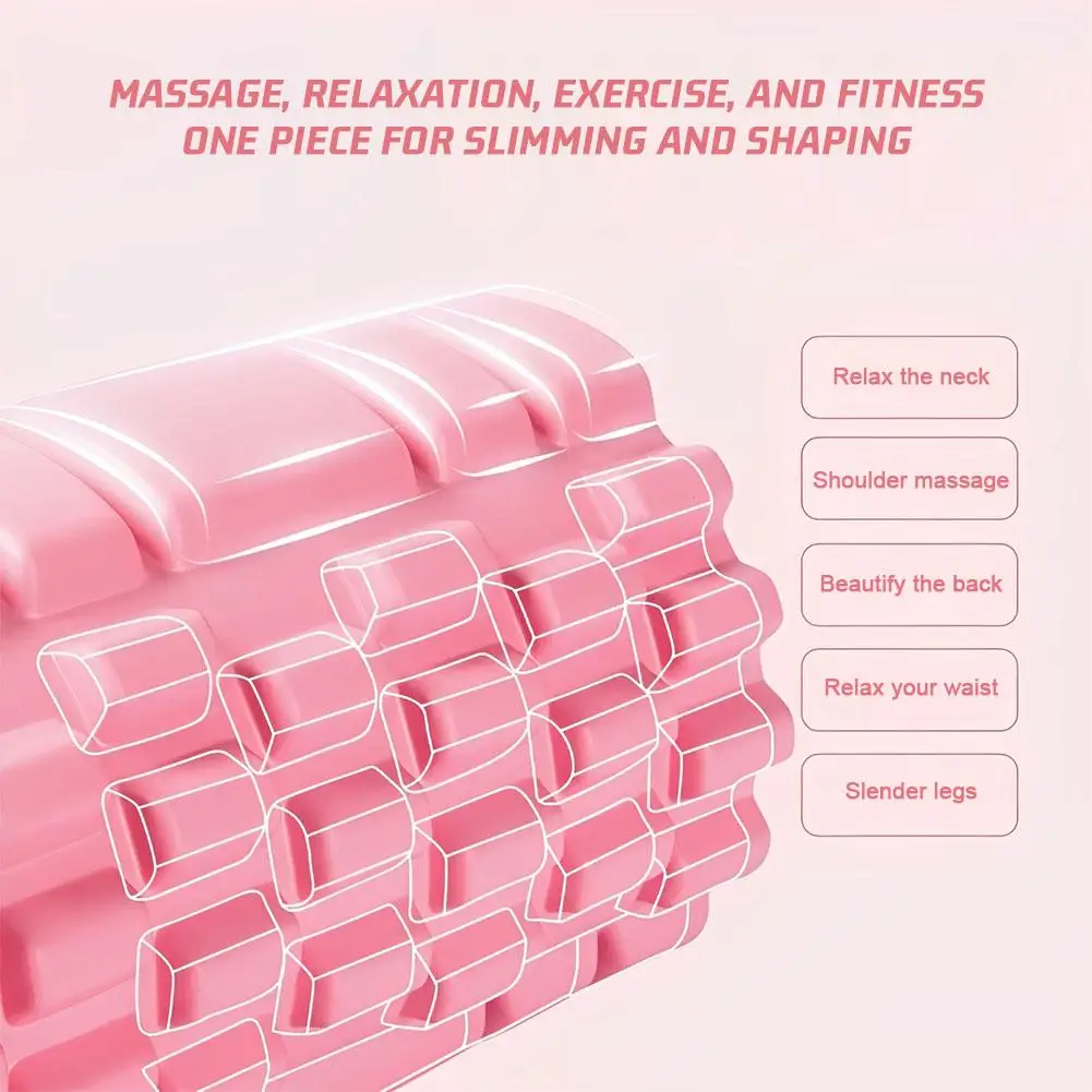 30/33cm Yoga Column Foam Axis Massage Roller Muscle Back Muscle MassageThe Grid Back Training Slim Body Muscle Relaxer EVA+PVC