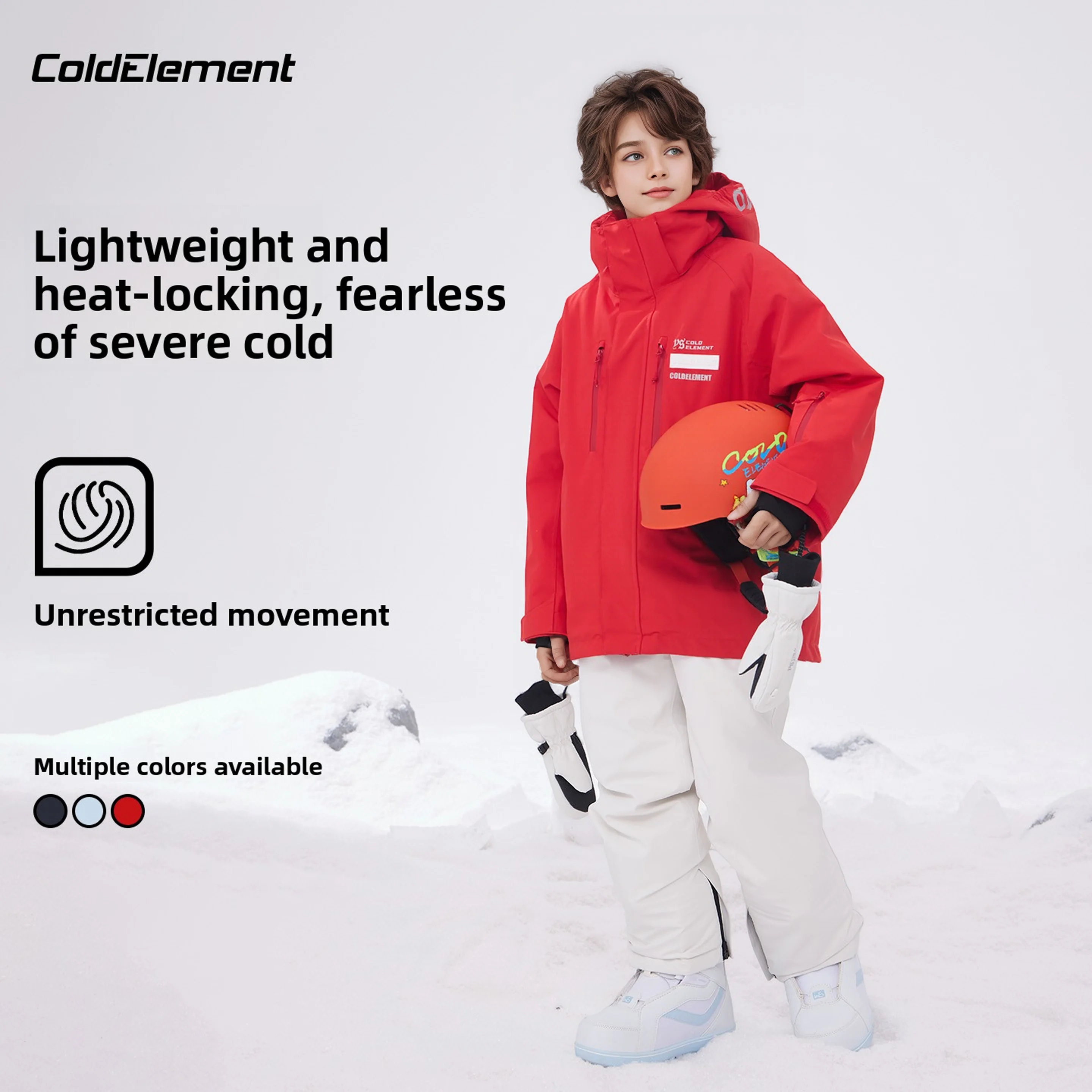 

Coldelement Kids' Ski Suit Set Professional Warm and Windproof Two-Piece Winter Sports Jacket And Pants For Snowboarding Skiing