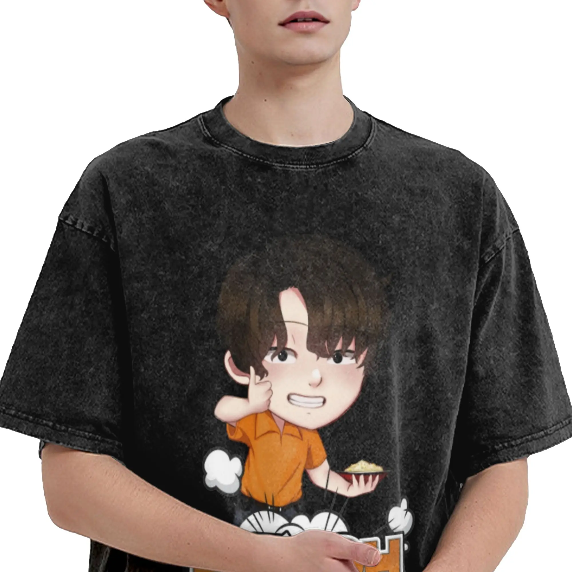 Harajuku Washed Shirt Uncle Roger Approves Fried Rice Fuiyoh  Merch Fashion T Shirt Oversize  Streetwear Short Sleeve Summer
