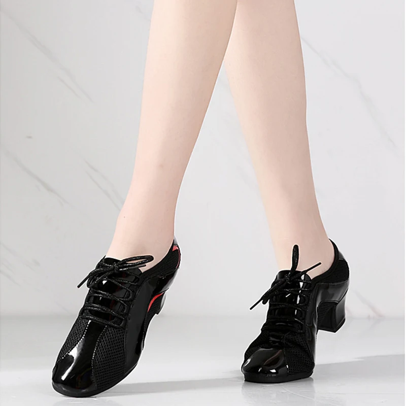 Zapatos de baile latino para mujer, zapatos de salón de Jazz, Salsa, tacones altos, Tango, Hip-Hop, zapatillas de baile moderno