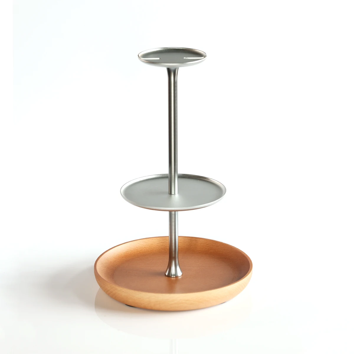 DD ddHiFi حامل سماعات أذن ، HS210 ، بتصميم فريد ، مصنوع من قاعدة خشبية وصينية من سبائك الألومنيوم بأكسيد ، لون داكن وخفيف