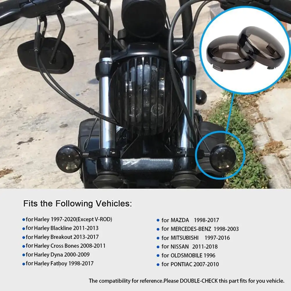 

Motorcycle Turn Signal Light Lens Cover Front Rear for Harley Dyna Softail Sportster 883 1200 Fatboy