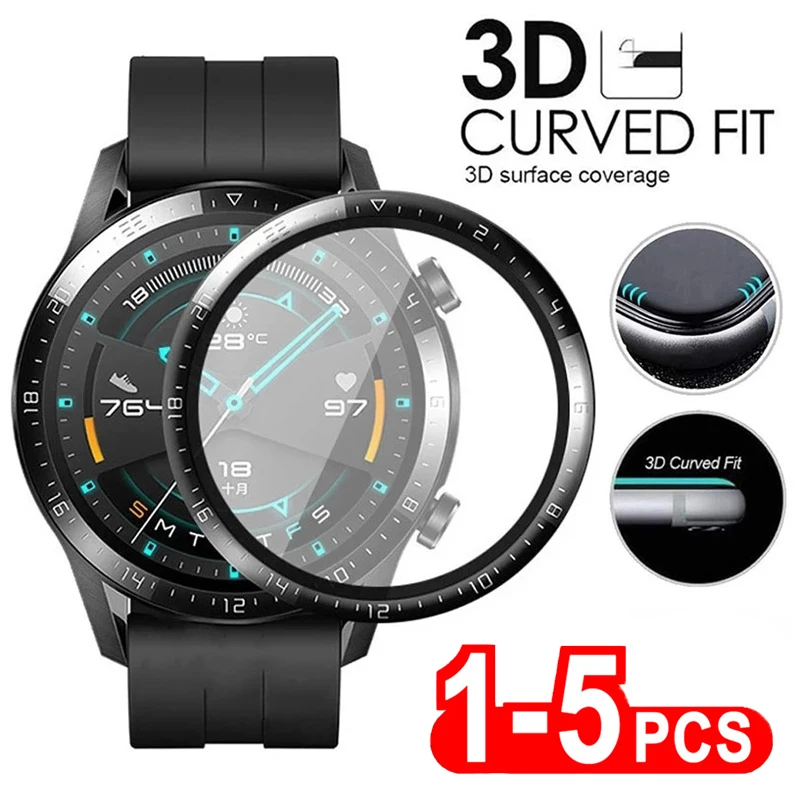 Soft Fibre Tempered Glass Film Cover For Huawei Watch GT 2 2E 2Pro Fit Es Screen Protective For Honor Watch Magic 2 42mm 46mm