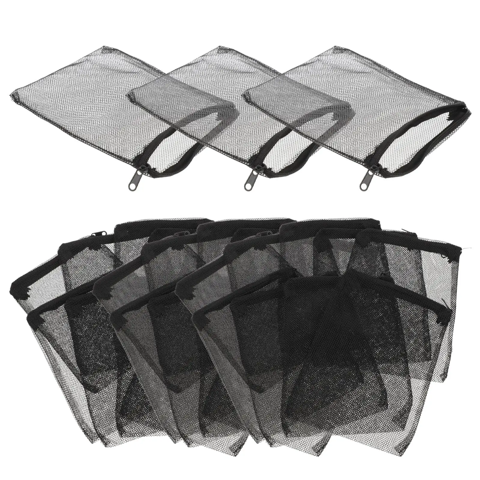 

20pcs Black Mesh Filter Bags 14x20cm for Fish Tank Aquarium Mechanical Filtration Pouch Reusable Water Washable Supplies