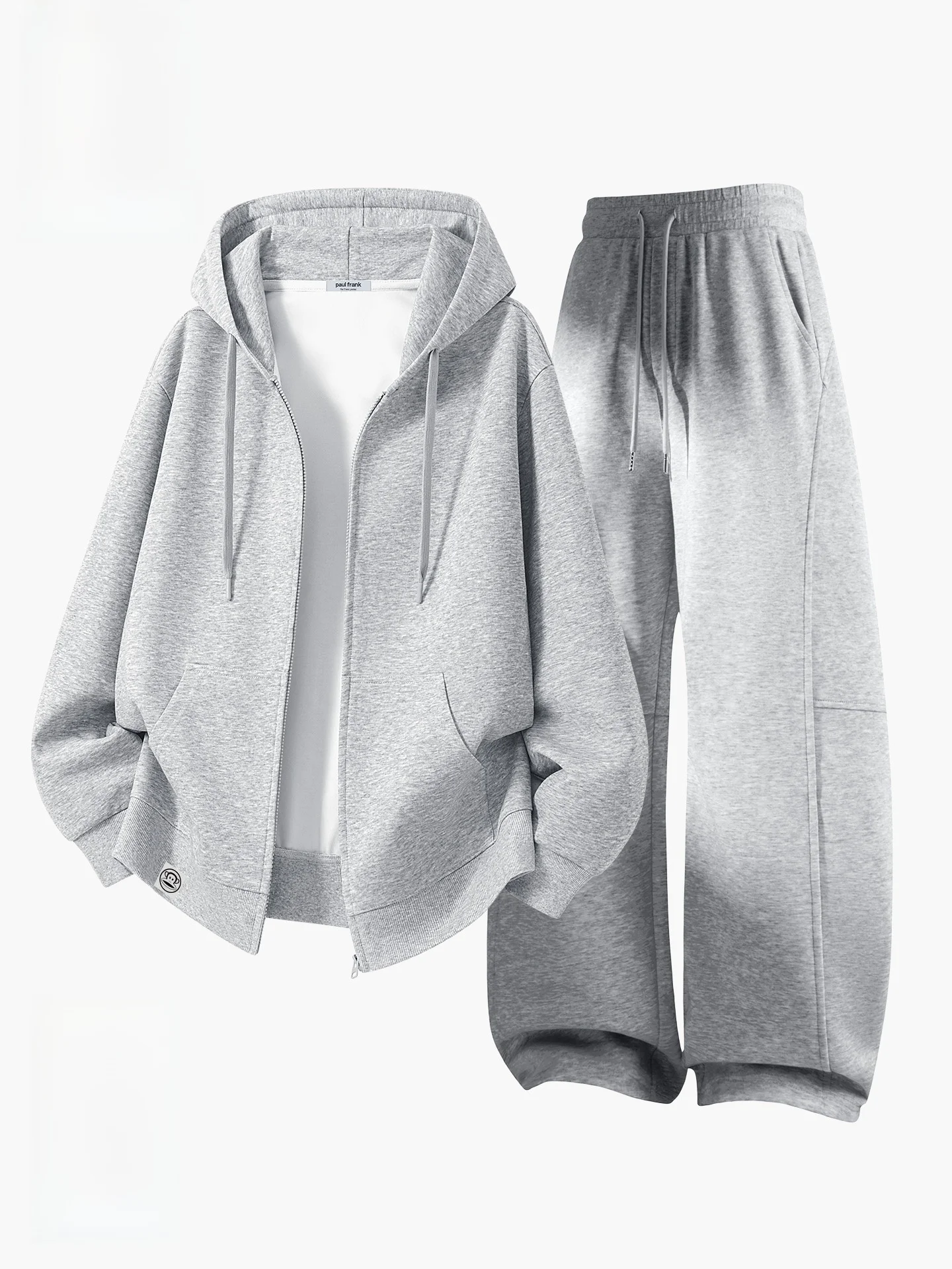 

ey Sports Set for Men Spring Whole Set Premium Fce Hooded Jaet Sweatpants Casual Comfortable Cotton Polyester