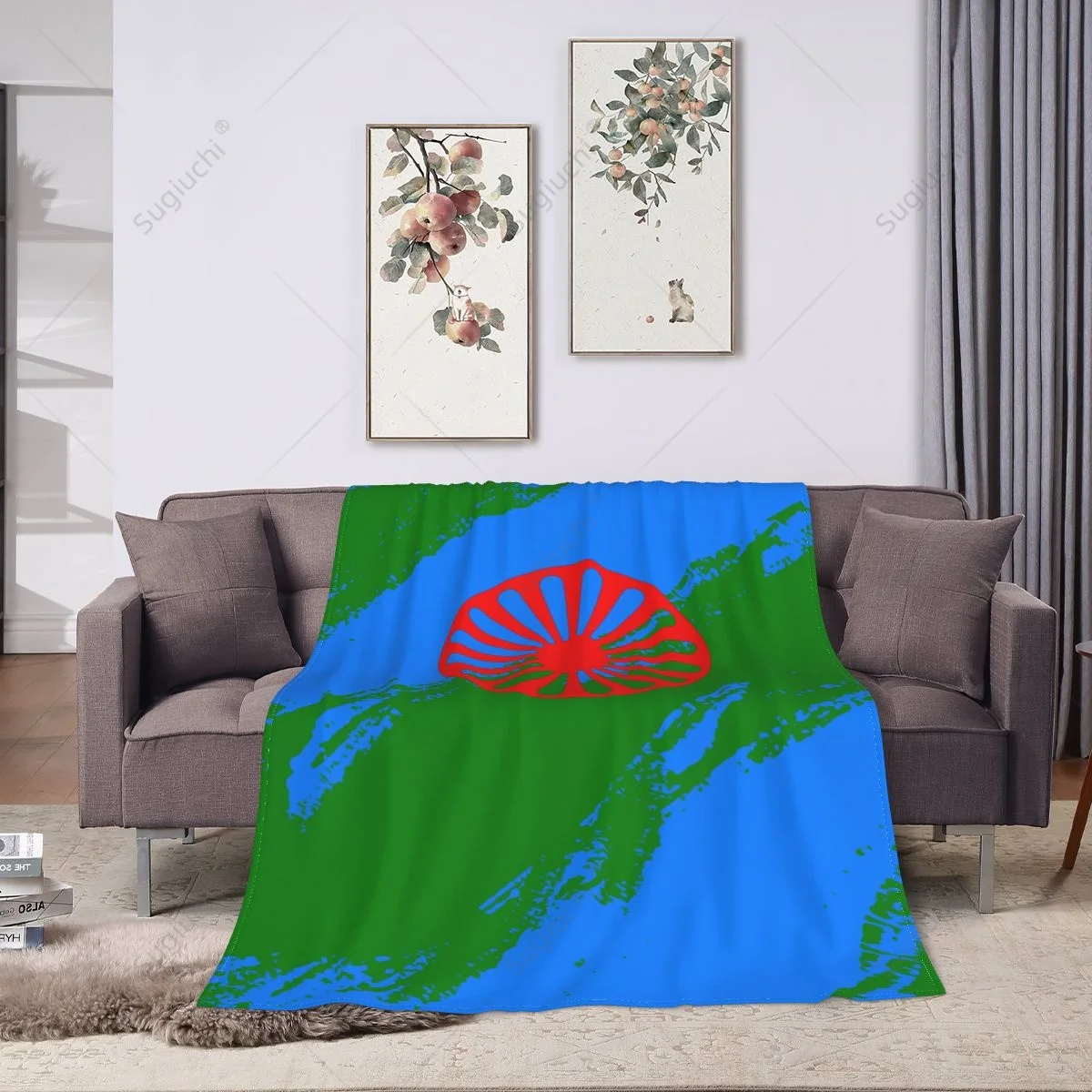 Blanket Rom Gypsy Flag Of The Romani Color Flannel Multifunction Camping Sofa Cover Keep Warm