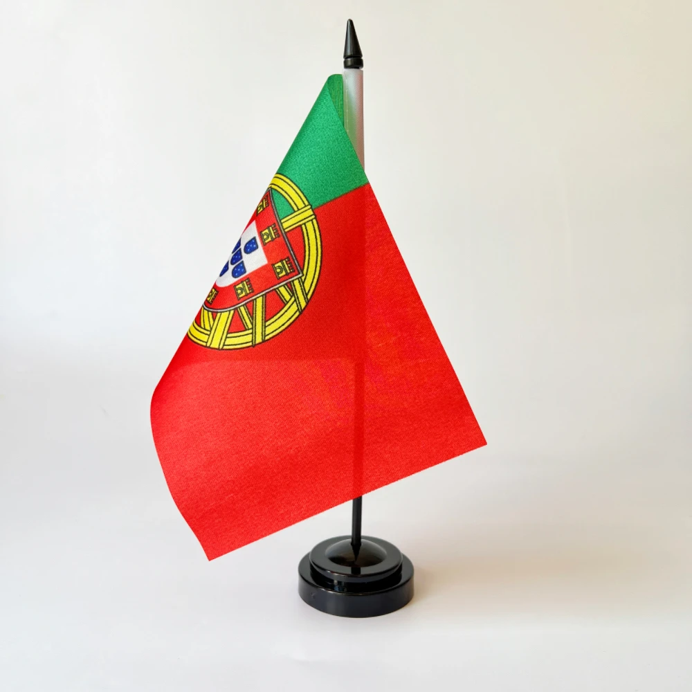 14x21cm Office Desk Flag of Portugal Flag the Republic of Portugal Banner Standard Hanging Banner