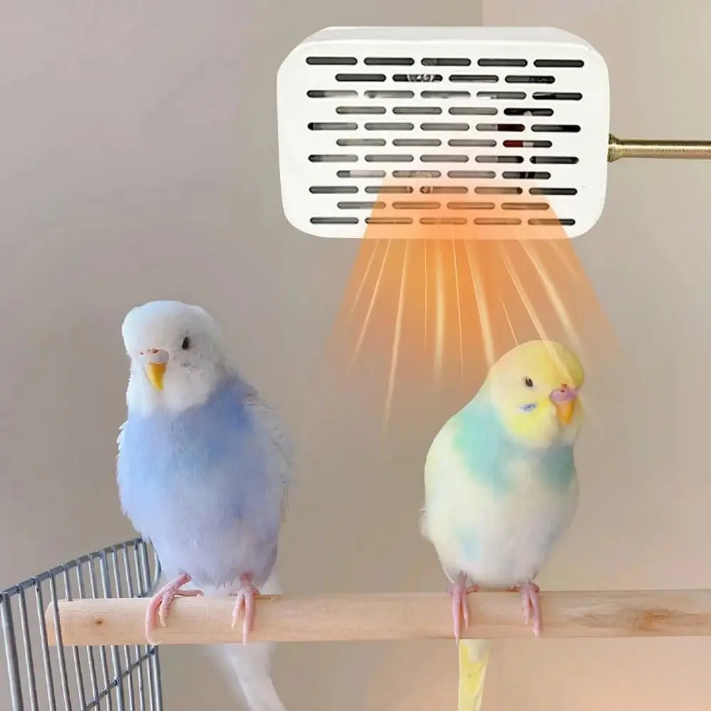 

Anti Bite Bird Cage Heater No Light Easy To Install Parrot Warming Lights Metal Chew-Proof Wire US Plug In Warming Heat Lamp