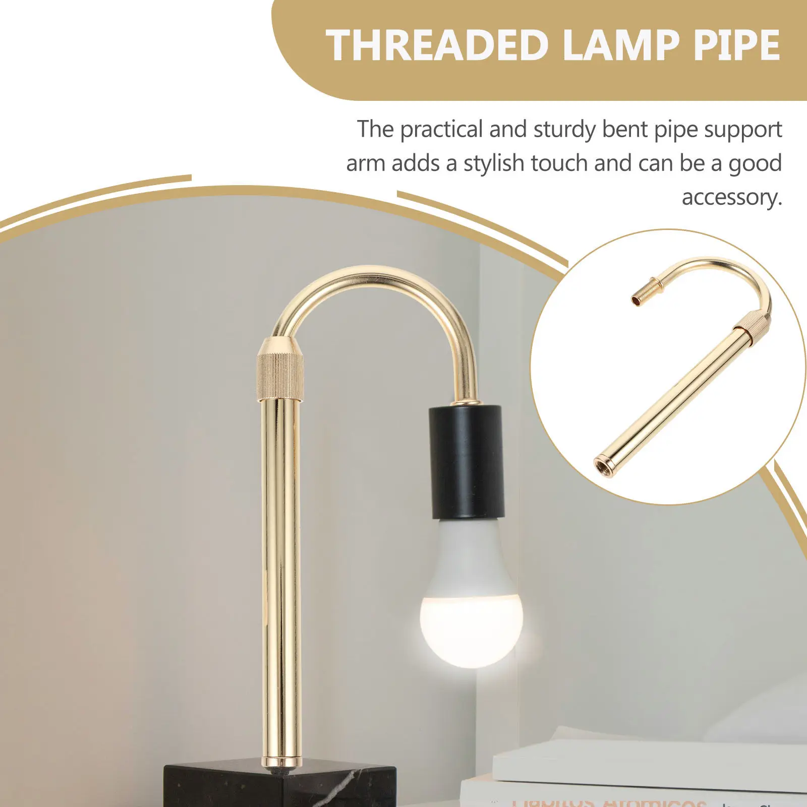 Lamp Curved Stem Bent Tube Smooth Finish Adjustable Pipe DIY Table Lamp Accessory Parts Lighting Fixture Stems
