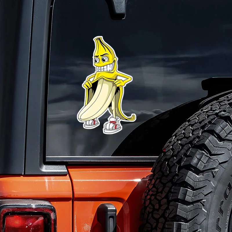 Funny Banana Flasher Peelable Stickers Vinyl Car Sticker Bumper Window Waterproof Decal