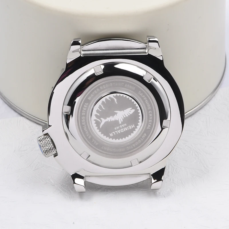 حافظة ساعة من الفولاذ المقاوم للصدأ حافظة ساعة غوص من زجاج الياقوت C3 مضيئة تناسب Seiko لساعة يد تعمل بالحركة الأوتوماتيكية NH35/NH36 mod