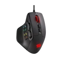 Ratón para juegos Redragon M811 Aatrox MMO, 15 botones programables, ratón para jugadores RGB con cable y agarre natural ergonómico