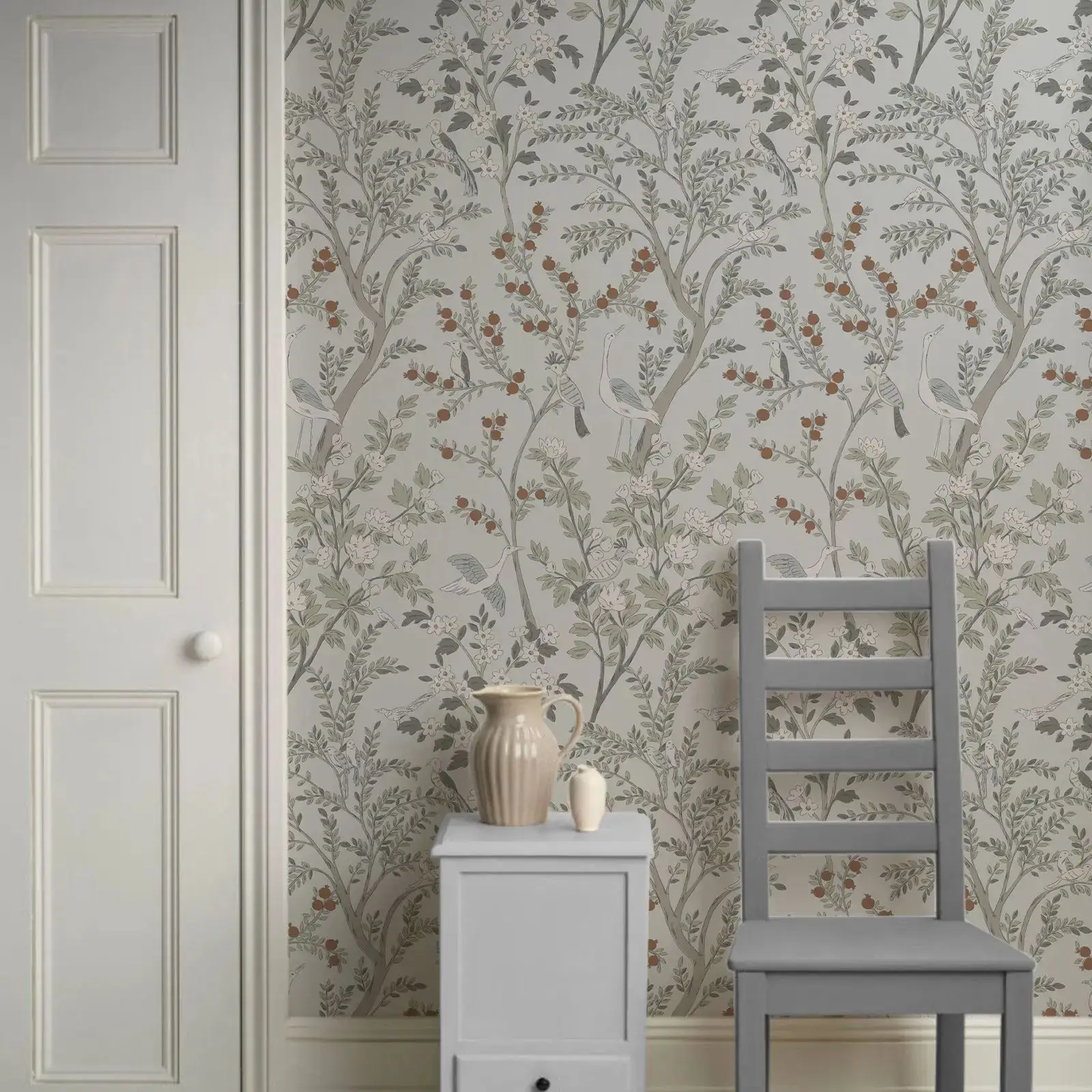 

Винтажные цветочные наклейки на стену, фотообои с птицами райскими в погонах, украшение для комнаты, самоклеящиеся или обычные бумажные обои.