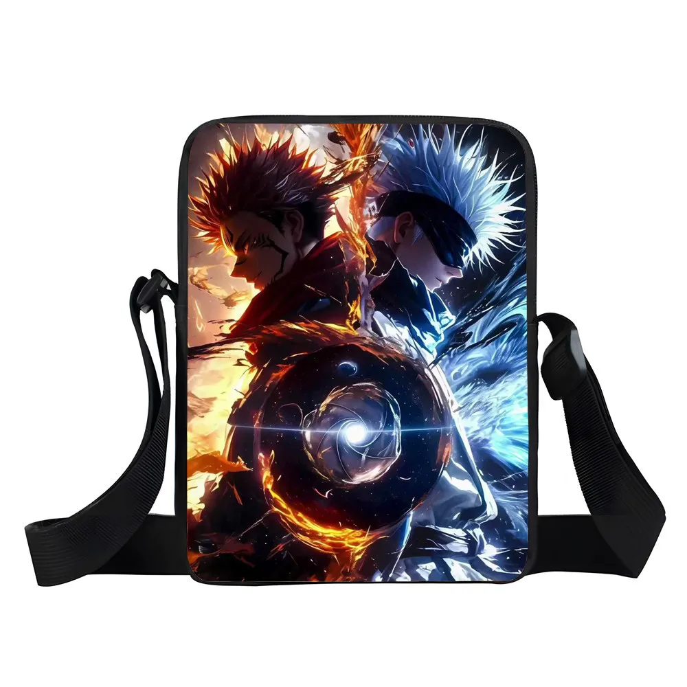 J-Jujutsu Battle Boy طالب المدرسة الابتدائية حقائب كروسبودي الكرتون حقيبة كتف الترفيه التدريس حقائب حقيبة تسوق للأطفال